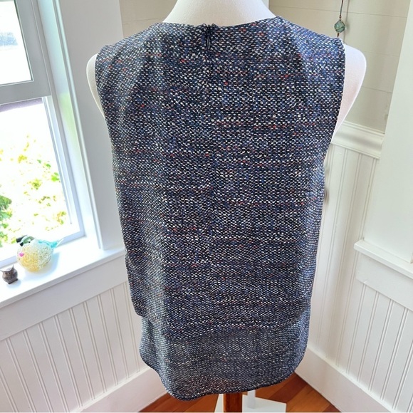 Theory Hodal C Silk Sleeveless Blouse Size Large Dark Academia Professor Core - Picture 13 of 14